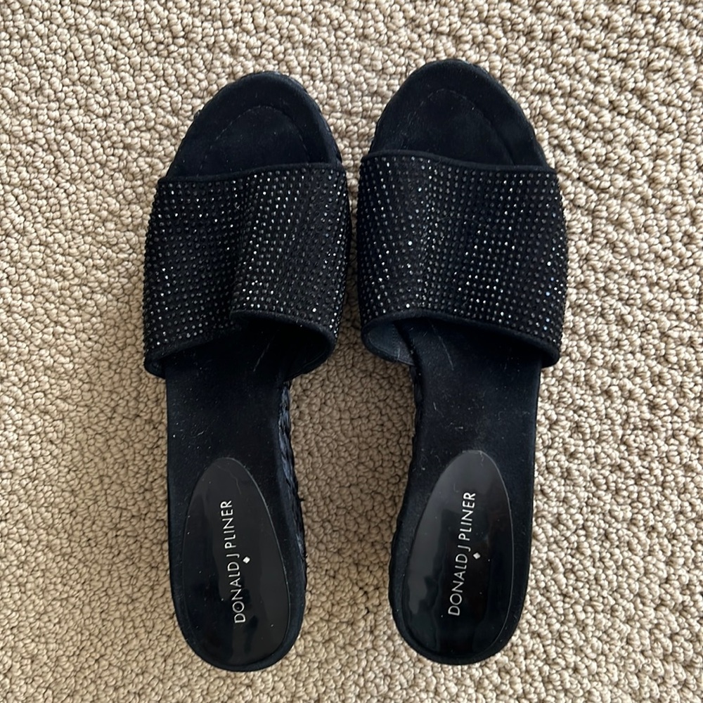 Donald Pliner Black Wedge Sandal